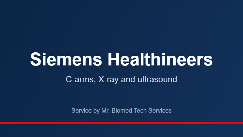 Siemens Healthineers c-arms, x-ray and ultrasound service