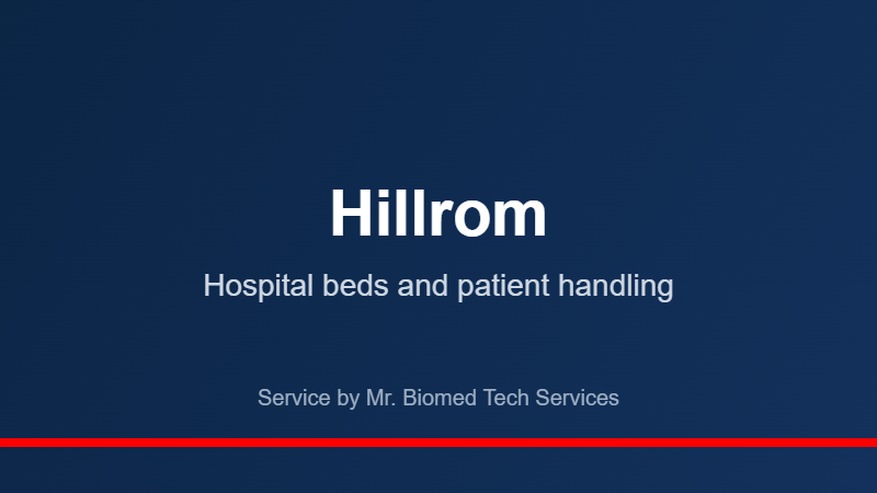 Hillrom hospital beds and patient handling service